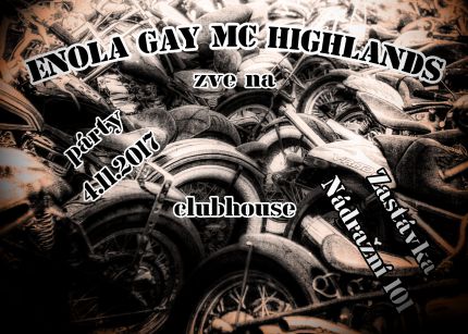 171104 >>>>Enola Gay MC Highlands - Párty -- 04.11.2017